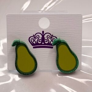 🥑 Claire's Glitter Avocado Studs